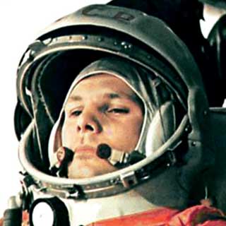 Yuri Alexeyevich Gagarin, o primeiro homem no espaço.