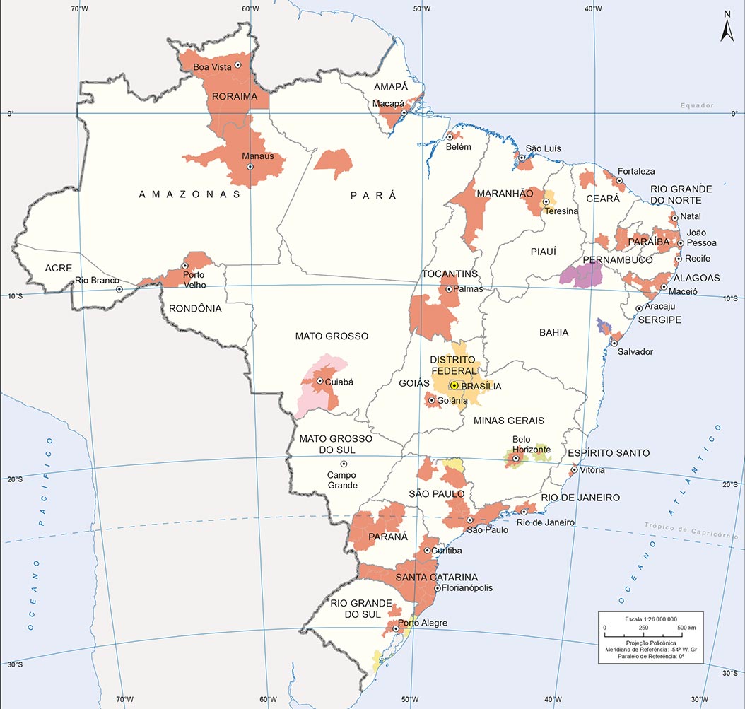 Regiões Metropolitanas, as Aglomerações Urbanas e as Regiões Integradas de Desenvolvimento do Brasil.
