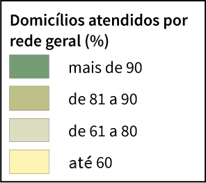 Domicílios atendidos por rede geral (%).